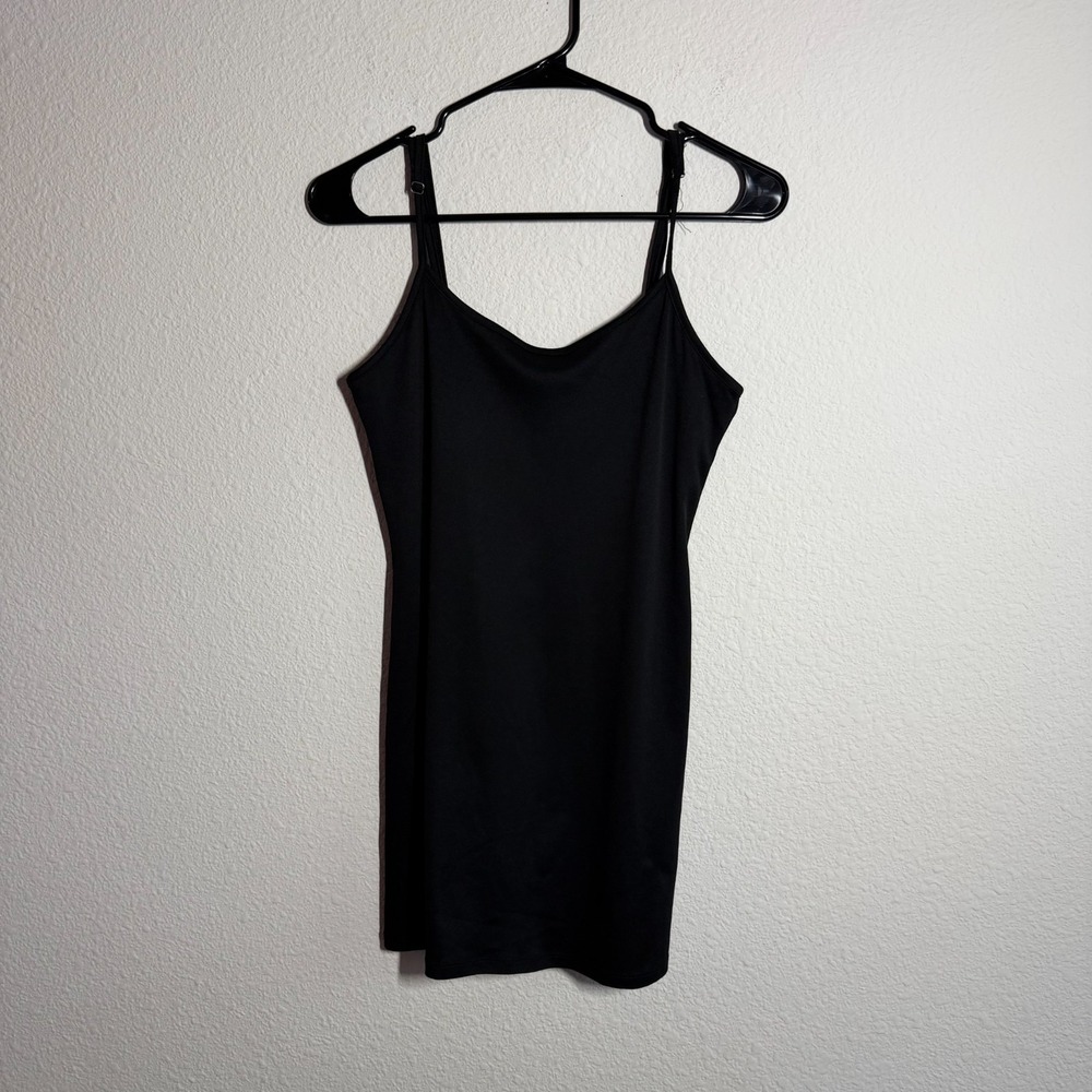 Forever 21 Cami Mini Dress Womens M Black Sleeveless Adjustable Spaghetti Strap